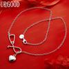 925 Sterling Silver Healing Elements Collarbone Necklace - Banquet Gift Jewelry