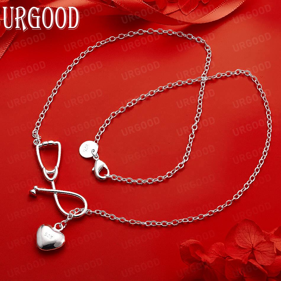925 Sterling Silver Healing Elements Collarbone Necklace - Banquet Gift Jewelry