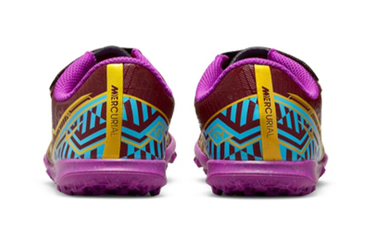 Nike Vapor 15 Club Comfortable Round Toe Low top Kids' Soccer Shoes Umber Purple Children Aged 3 7 Years Old DO9798-694