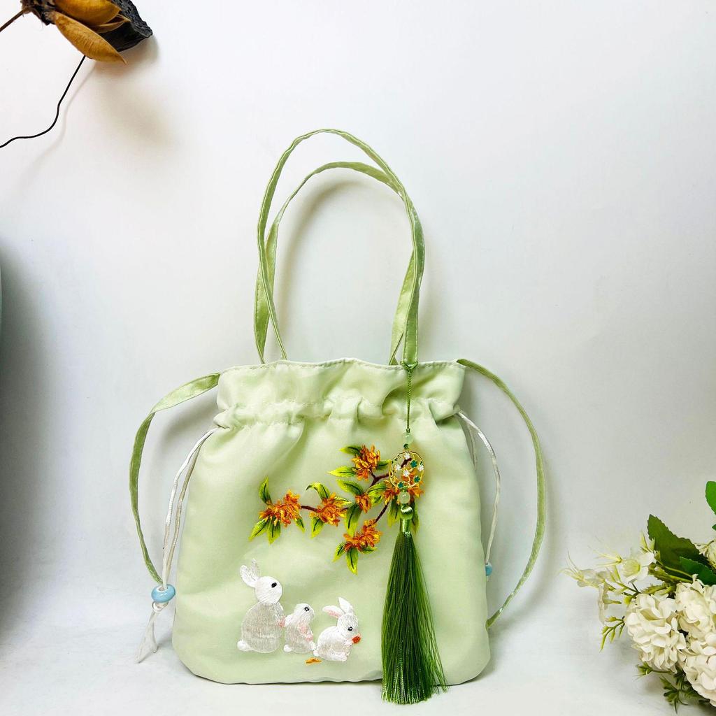 Han Element Su Embroidery Bag: National Style Hanfu Crossbody Handbag - Artistic, Versatile Casual Wear.