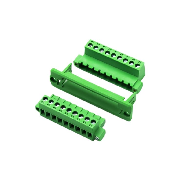 Solderless Push in Terminals with Flange Fixed Panel 5.08Mm Spacing Terminals Block Connector for Electrical Connection