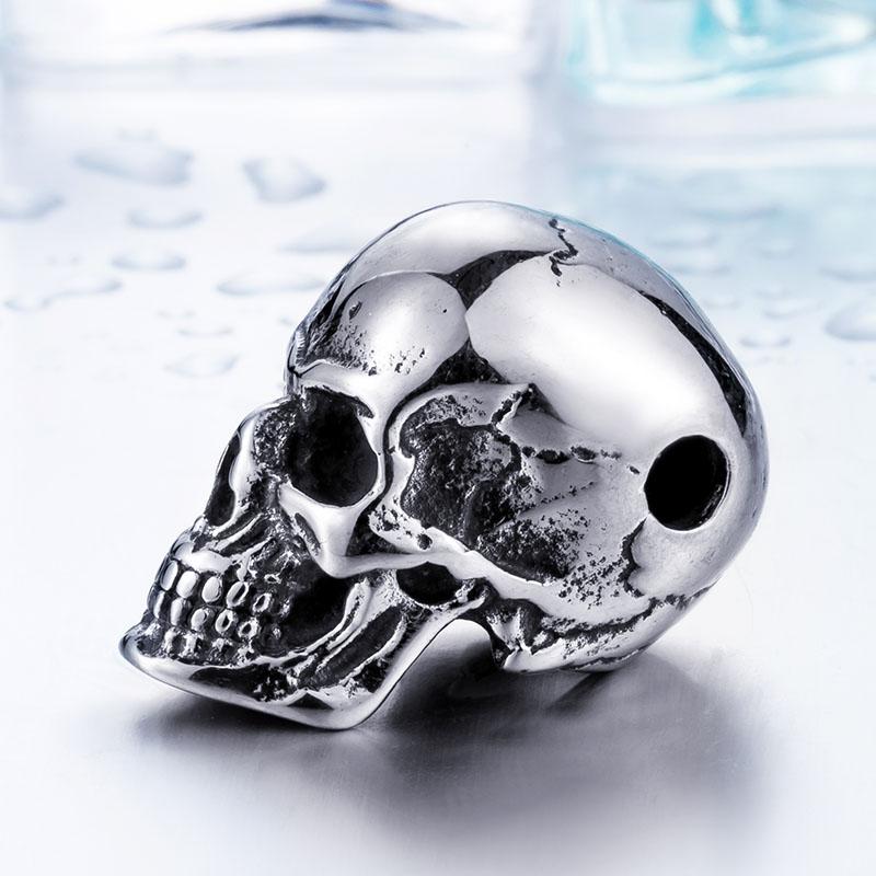 Beier Neuer Laden 316L Edelstahl Anhänger Halskette Neuankömmling Super Punk Totenkopf Biker Anhänger Modeschmuck LLBP8-216PD