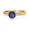 Blue Sapphire Wedding Ring - 925 Sterling Silver Gold Vermeil