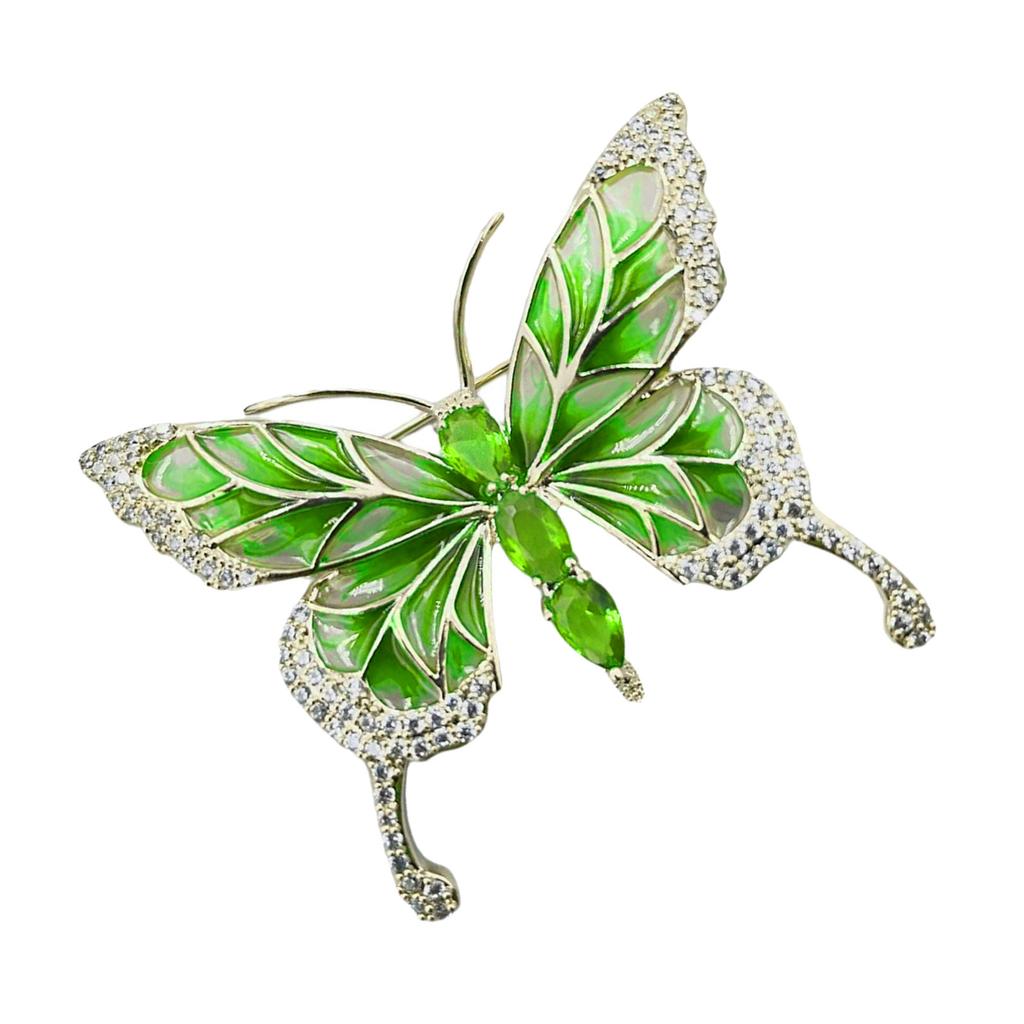 Handcraft Alloy Butterfly Pin Intricate Craftsmanship Sturdy Materials Fashion Accessory for Outfits or Bags Decoration