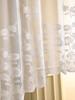 White Lace Semi Sheer Curtain Kitchen Tiers Half Window Sheer Curtains Rod Pocket Voile Drapes for Kitchen Ba