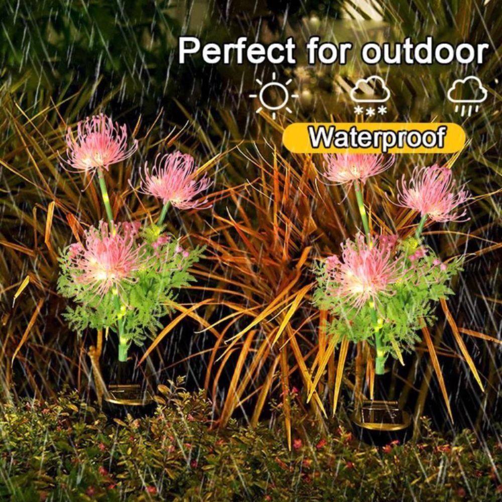 Realistic Flower Solar LED Lights Waterproof Design Solar Garden Lights Backyard Decor