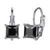 Wish new square crystal prismatic zircon earclip earrings earrings simple earrings