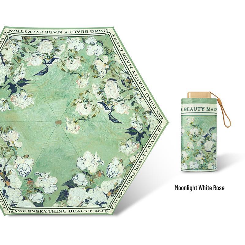 

Компактный мини-зонт Zhisan Compact 60% Fold для женщин - двойное назначение для солнца и дождя, высококачественная защита от ультрафиолета