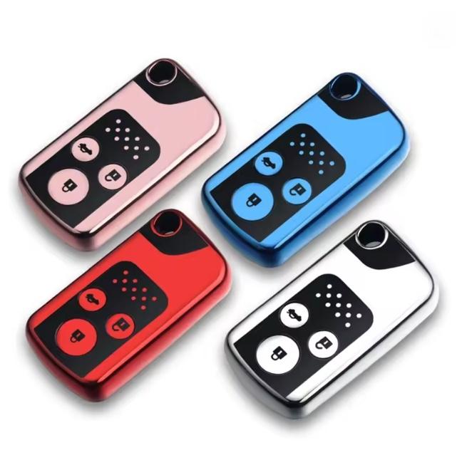 Button Tpu 3 2 New Car Key Fob Case Cover Shell Holder For Honda Crv Fit Shuttle Fried Freed Spike Stepwgn Rg1 Spada Crz Keychain Protector