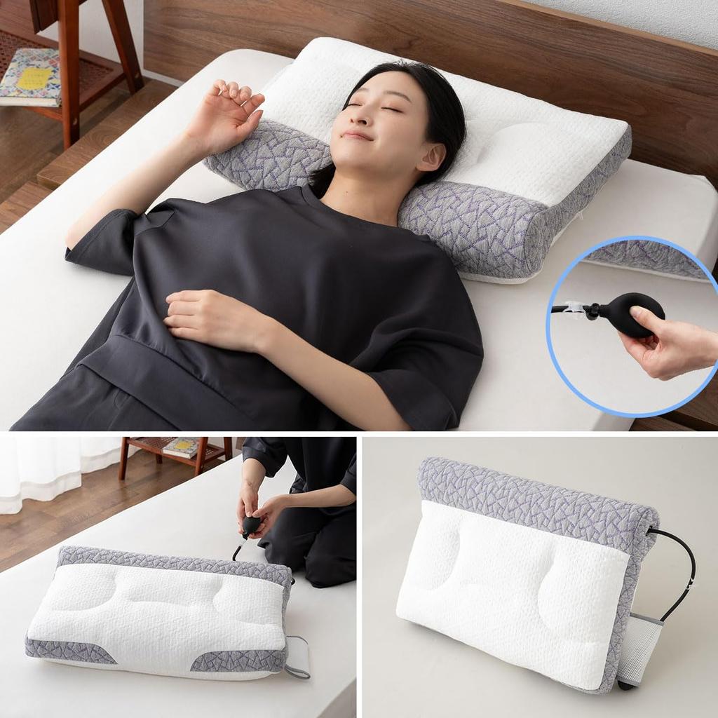 EMOOR Fitness Pillow with Air Pump and Urethane Sheet, Height Adjustable