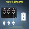 DaierTek 3 Gang Toggle Switch 12V Racing Rocker Switch Panel with LED Light and Flip Cover ON/Off Switch Plate 3 Pin SPST