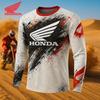 Honda 26 New Quick-Dry Men's Motorcycle Long Sleeve Breathable Riding T-Shirt Suitable for Off-Road Outdoor Riding