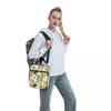 Plant Mushroom Pattern Insulated Lunch Bag for Kids School Cooler Thermal Food Box Tote Leakproof Lunch Boxes Container