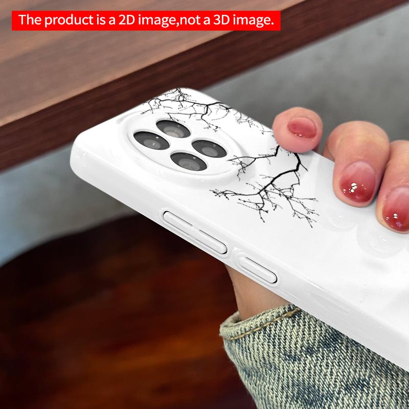 2DFlat Xiaomi Redmi phone caseBranch Silhouette Designsuitable for Redmi Note 11 12 13 14 A3 K80 15 17 Ultra