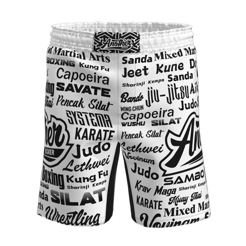 Mens MMA Shorts 4-Way Stretch Grappling BJJ Training Fighting Competition
