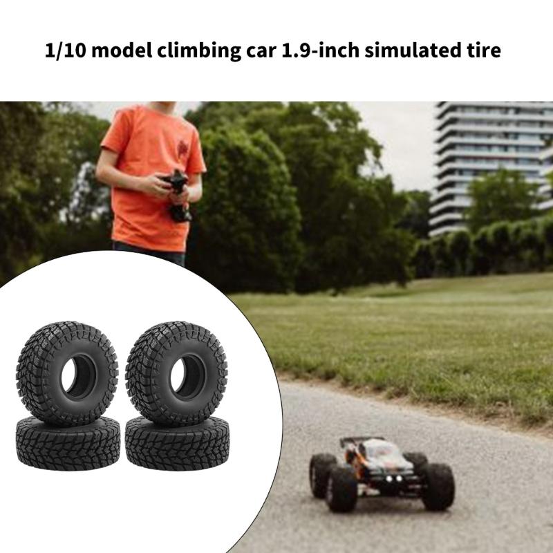 Set of 4 Remote Control Wheel Tires for Crawlers Car Model Rubber Wheel Tires for Remote Control Accessories