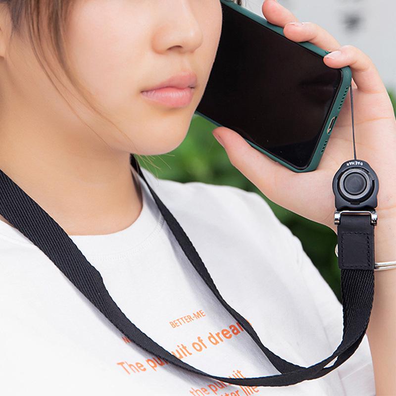 "2CM Geniş Çıkarılabilir Metal Halkalı Cep Telefonu Askısı - Güçlü, Dayanıklı, Kayıp Önleyici Boyun Askısı"