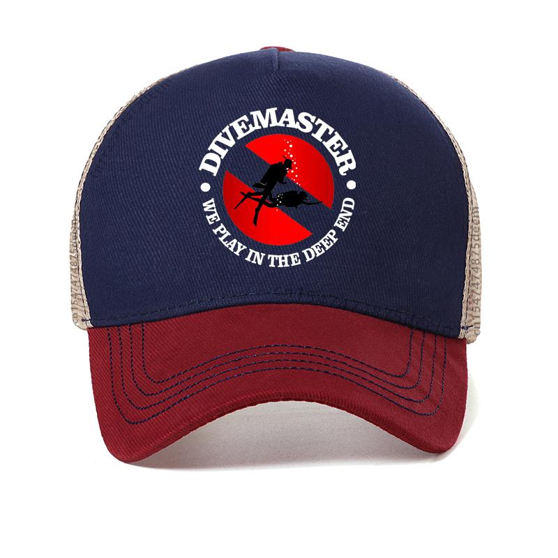 New The Divemaster Dive Men Baseball Cap fashion Unisex diving sunhat cool Mesh Breathable Trucker hat