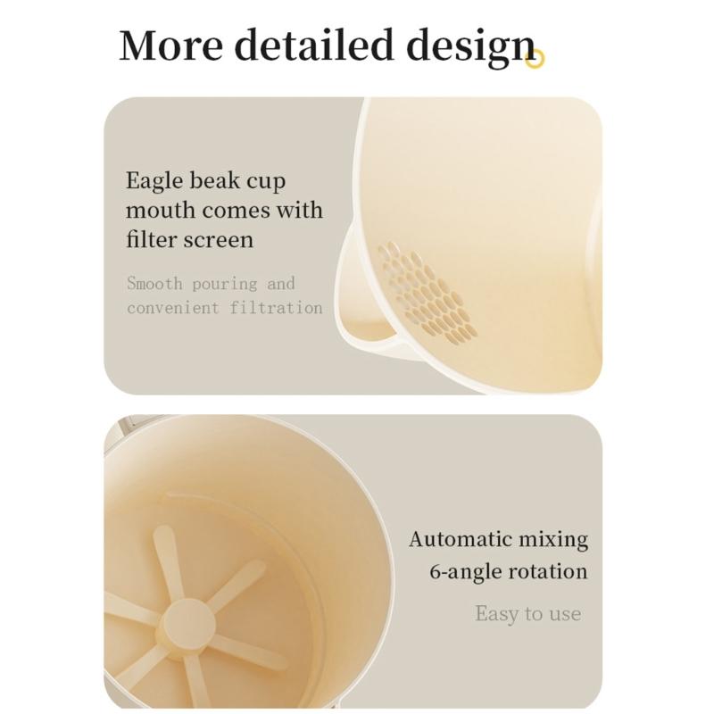 Wireless Electric Mixer Rechargeable Whisk Electric Rice Washer Baking Portable Kitchen Gadget for Cakes and Cookie
