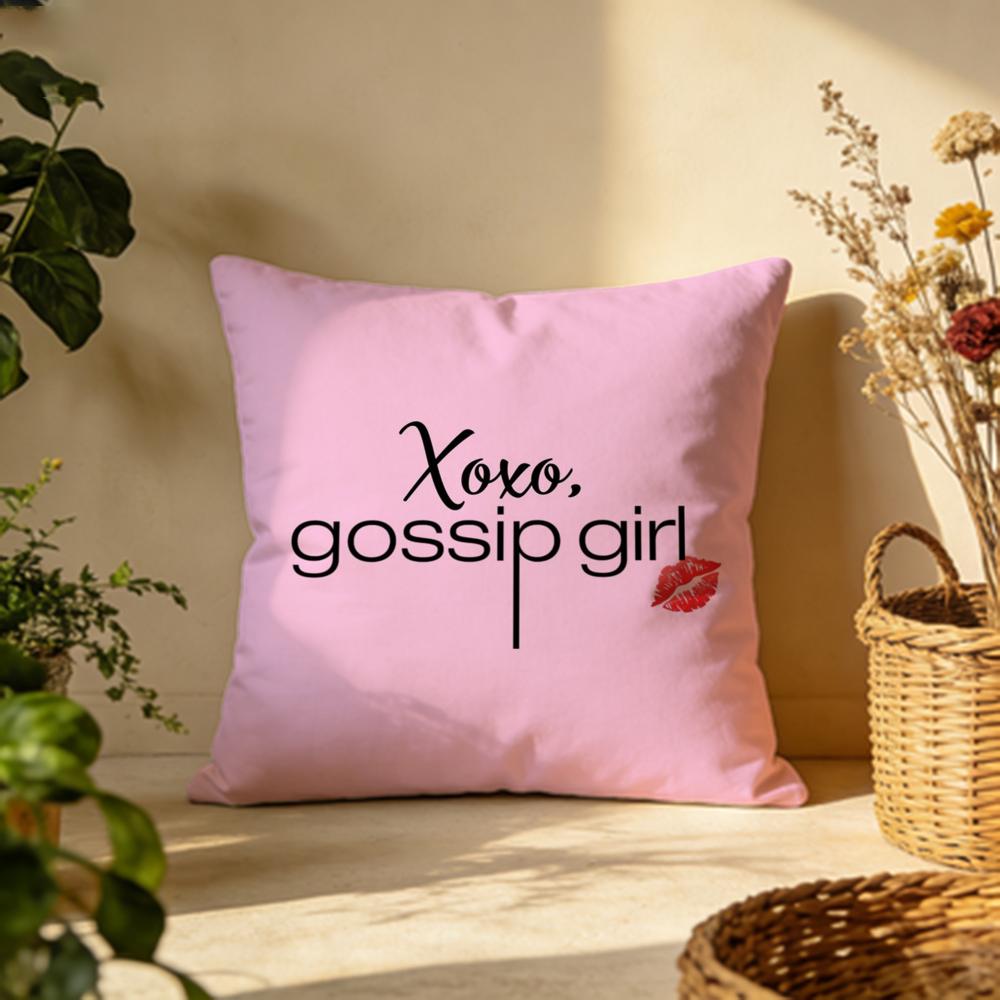 Trendy GGossip Girlable Cushion Cover Versatile DoubleSided Pillow Case Fit for Sofa Bed Car Daily Decor