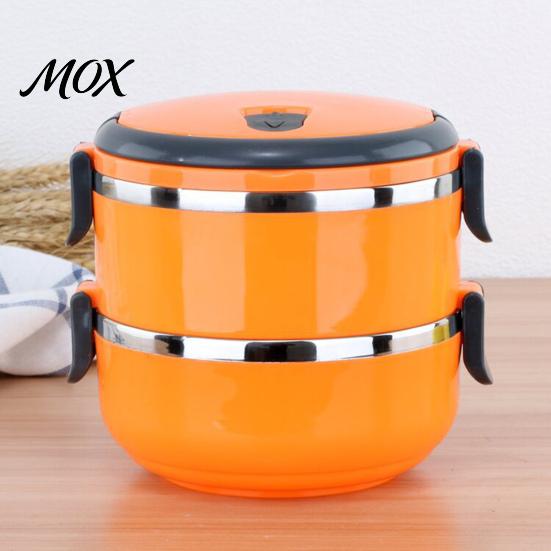 Leak Proof Meal Prep Stackable Insulated Lunch Box with Handle, Stainless Steel Interior Easy Cleaning Outdoor Picnic Food Container Design,