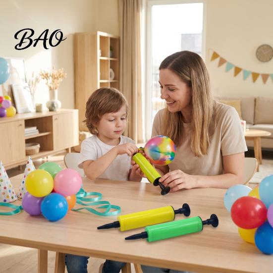 Manual Balloon Pump 5Pcs Portable Pump, Two Way Dual Action Inflator, Hand Held Air for Birthday, Anniversary, Wedding Party