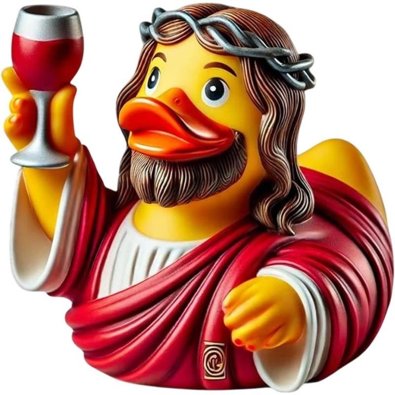 Jesus Duck and Mary Duck StatuesHome Garden Desk Decorations Handicrafts Gifts