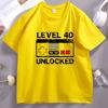 Level 40 Freigeschaltet Gamer T-Shirt Geburtstagsparty T-Shirt 40. Geburtstag Geschenk für Ihn Lustiges Geburtstags Gaming Tee Videospiel Kleidung