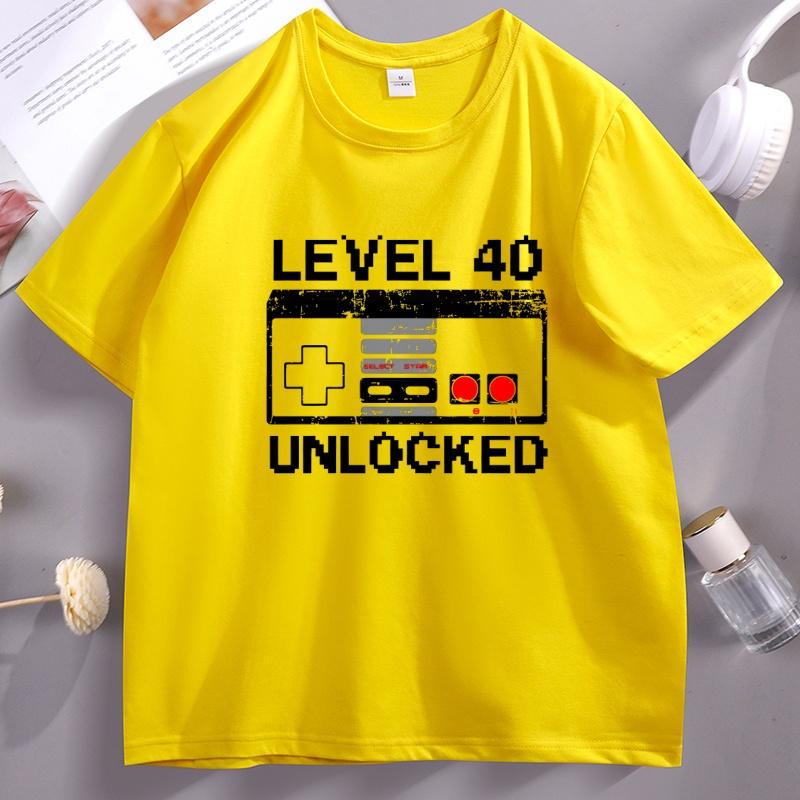 Level 40 Freigeschaltet Gamer T-Shirt Geburtstagsparty T-Shirt 40. Geburtstag Geschenk für Ihn Lustiges Geburtstags Gaming Tee Videospiel Kleidung