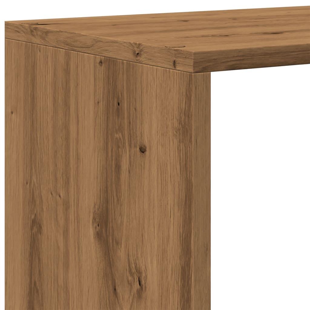 Room Divider Bookshelf 3 Tier Artisan Oak Style 99 x 29 x 99 cm