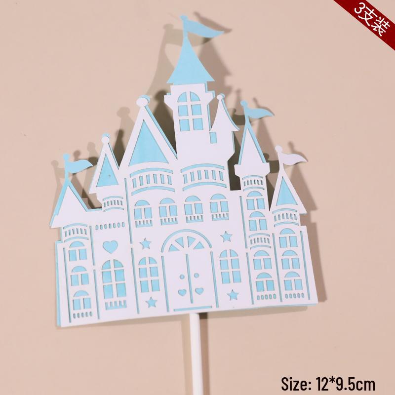Decorazione per Torta Castello delle Fiabe con Ornamenti di Principe e Principessa