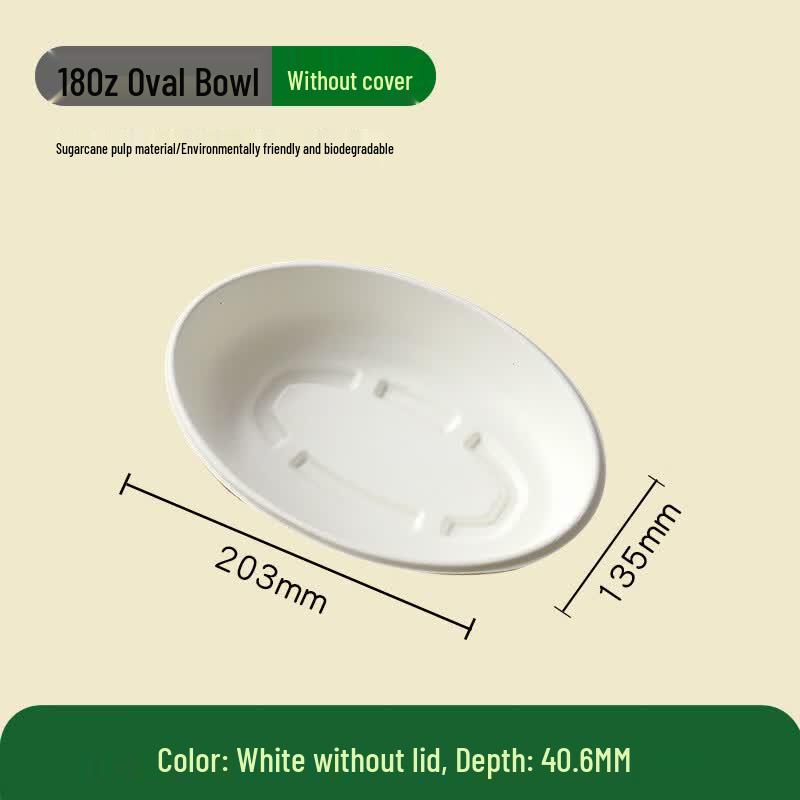 Daoying Disposable Degradable Oval Takeaway Bowls
