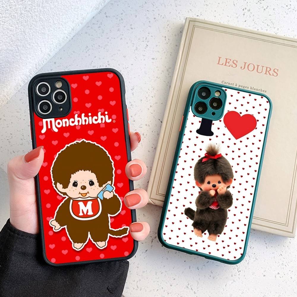 Cute Cartoon M-Monchhichi Phone Case For IPhone 14 12 13 Mini Pro Max 8 7 Plus X XR XS MAX Translucent Matte Covers