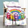 Teletubbies Personalized Text Blanket Gift Customizable Blanket Durable Comfort Suitable for Office Bedding Office Chair Bed Ideal for All Seasons