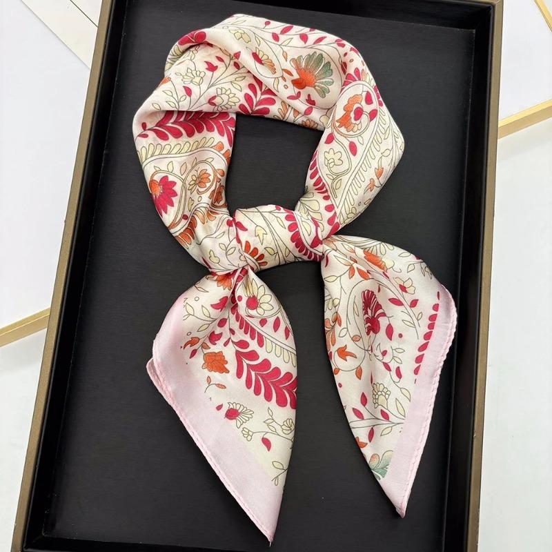 Horse Print Female Silk Neck Scarf Square Hair Scarves Foulard Head Band Shawls Wraps Neckerchief Bandana Women