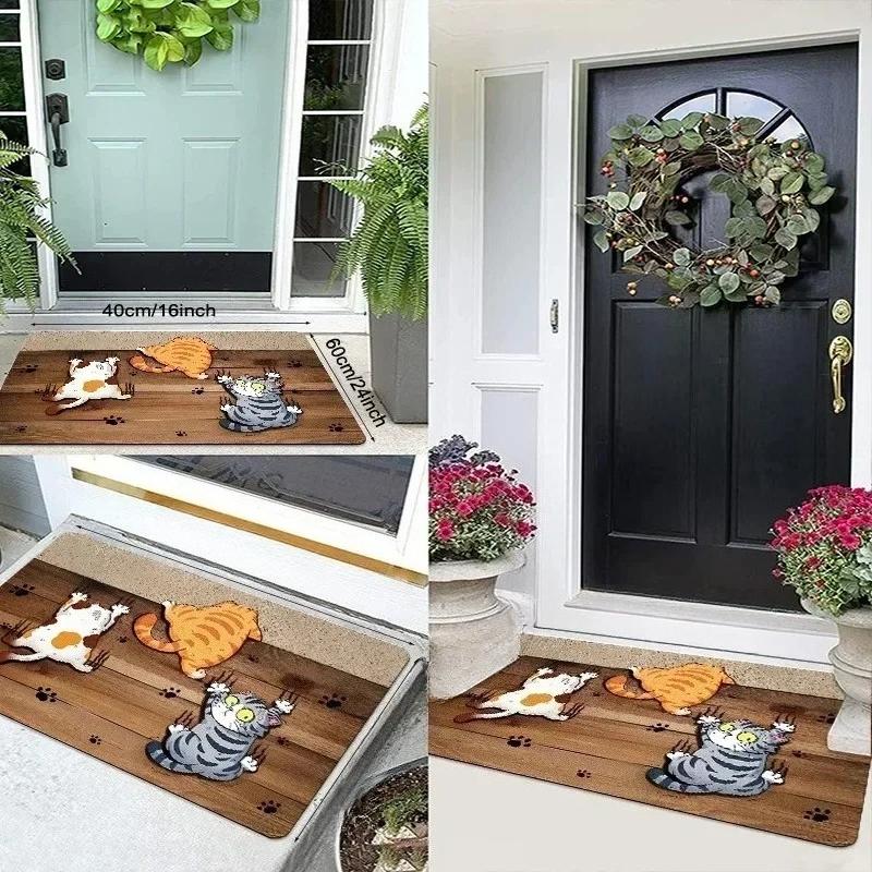 1PC Flowers Pattern Home Door Mats Kitchen Rugs Non-Slip Pop Design Bathroom Rugs Bath Mat Carpet for Home Sink Laundry Decor