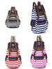 Stylish Unisex Womens Stripes Canvas Backpack With Comfortable Straps For All-day Use