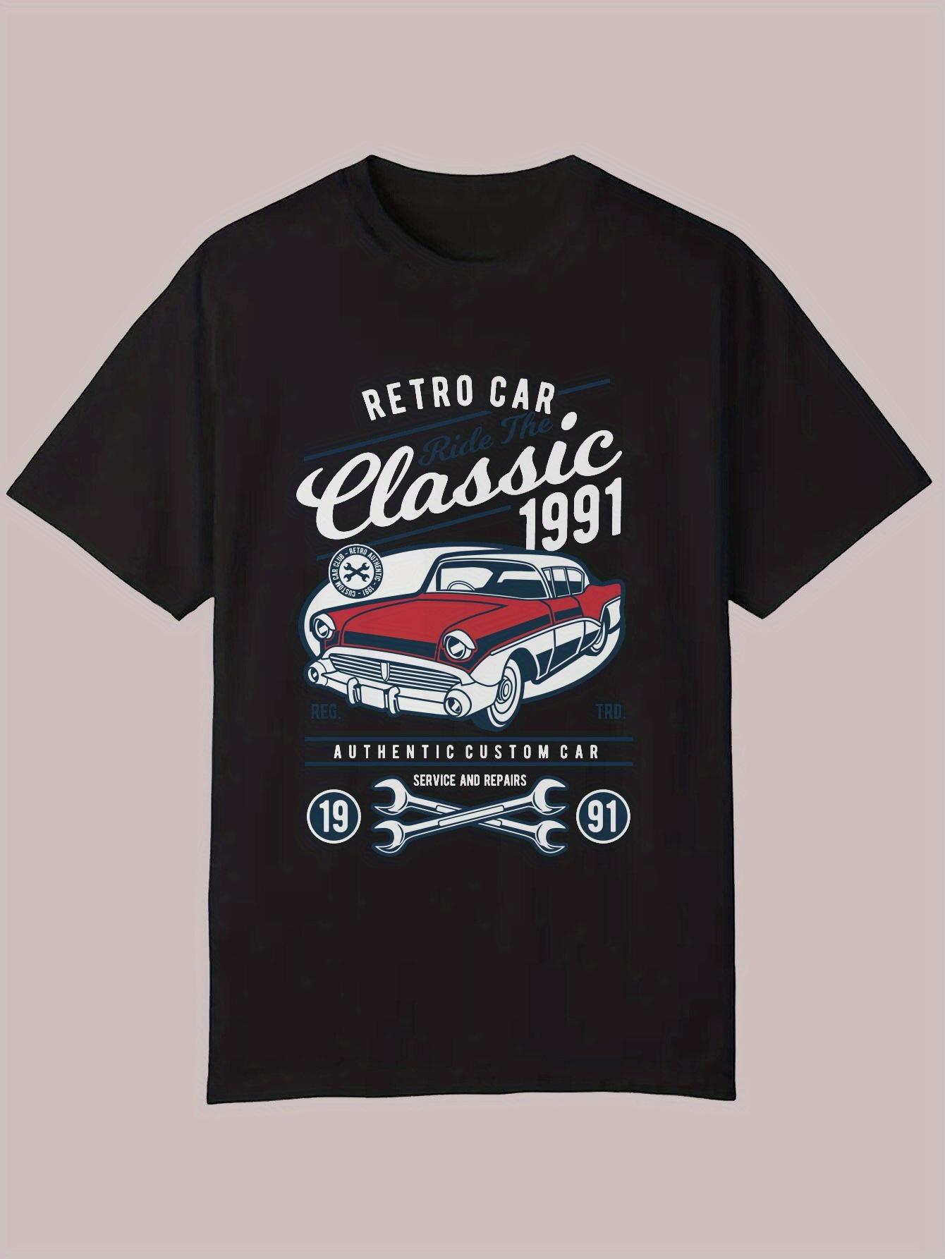 

Retro Car Graphic T-shirt - Retro Car Classic 1991 Design XL