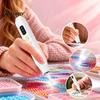 Automatic Bead Dispenser Electric Rhinestone Art Pen with Light, Wireless Rechargeable Vaccum Pen, Lightweight Loader 2 Suction Levels, Faux