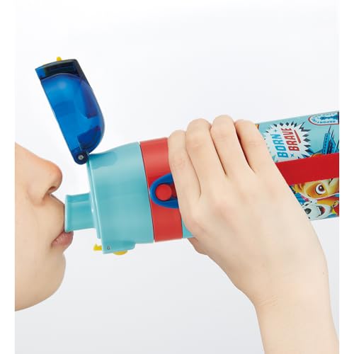 Skater Kid-Friendly Lightweight Stainless Steel 2-Way Water Bottle, 430ml, Paw Patrol 24 Design, for Kids, Includes Direct Drinking Cup, Stainless Ste