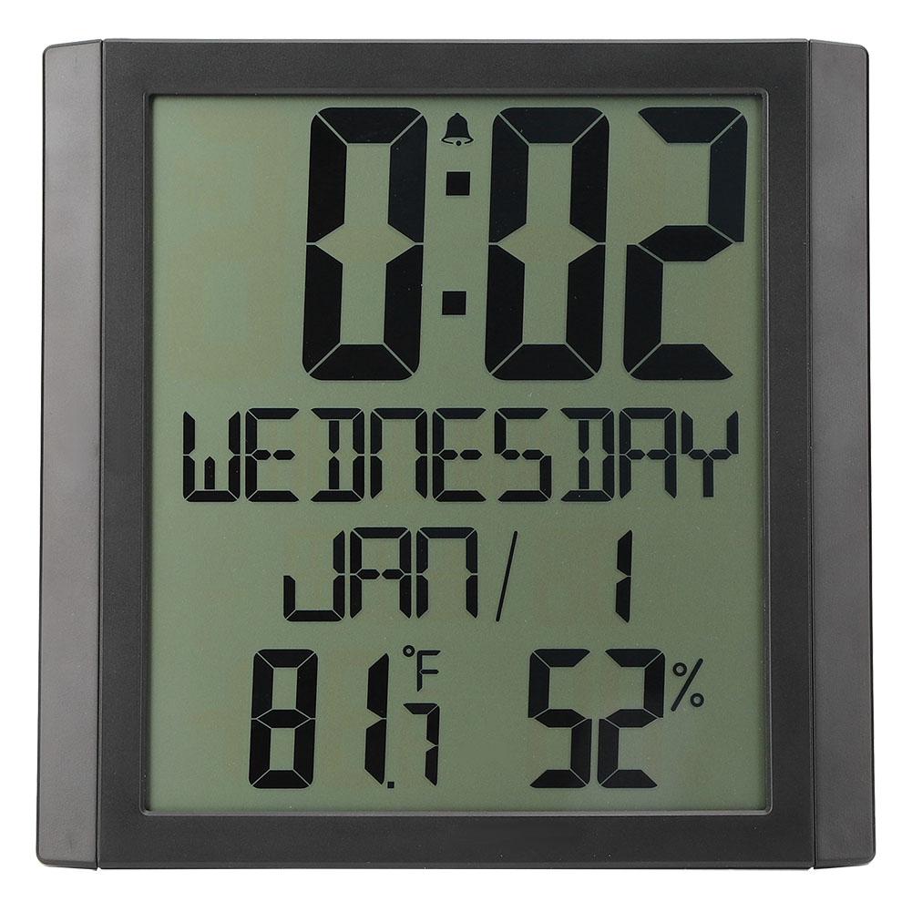 

TS8608 Multifunctional Electronic Wall Clock Home Temperature and Humidity Meter