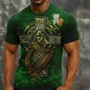 Camiseta de hombre, impresión 3D, cuello redondo, manga corta, informal, ligera, deportiva, talla grande, a la moda.