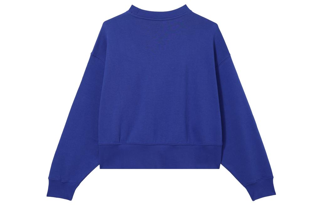 adidas Originals Sweatshirts Women's Fluorescent Blue Crew Neck Moderate Regular IA6501