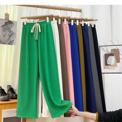 Dames 2025 Lente Slangenbotpatroon Wijde Pijp Witte Casual Broek