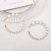 Light Luxury Versatile Temperament Pearl C-Shaped Earrings Stud Earrings Women'S Fashion Niche Exaggerated Design High-End Earrings Earrings