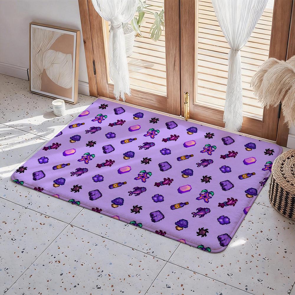 Game S Stardew Valley Floor Mat Eco Flannel Doormat Non Slip Odorless Indoor Floor Rug Soft Short Plush Home Mat