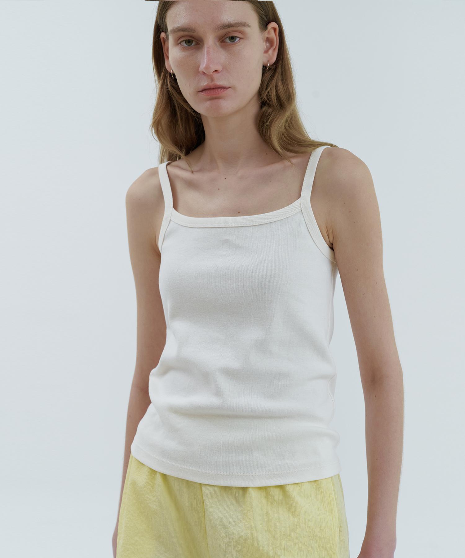 Step Around Cotton Sleeveless Top_Ivory S