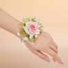 Wrist Corsage Artificial Rose Flower Boutonniere for Bride Groomsmen Bridesmaid Wedding Accessories for Special Occasion