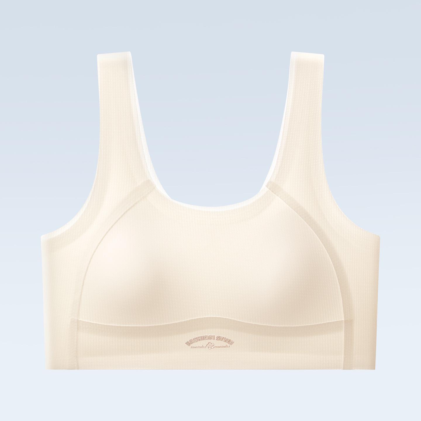 Plus Size Seamless Sports Bra for Junior High/High School Girls - Shockproof & Fixed Cup XL [100-120]