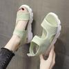 Spring and Summer New Muffin Bottom Knitted Casual Sandals Women